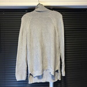 REACTION Kenneth Cole Sweater Womens S Gray Ribbed Turtleneck High Low KWF00576